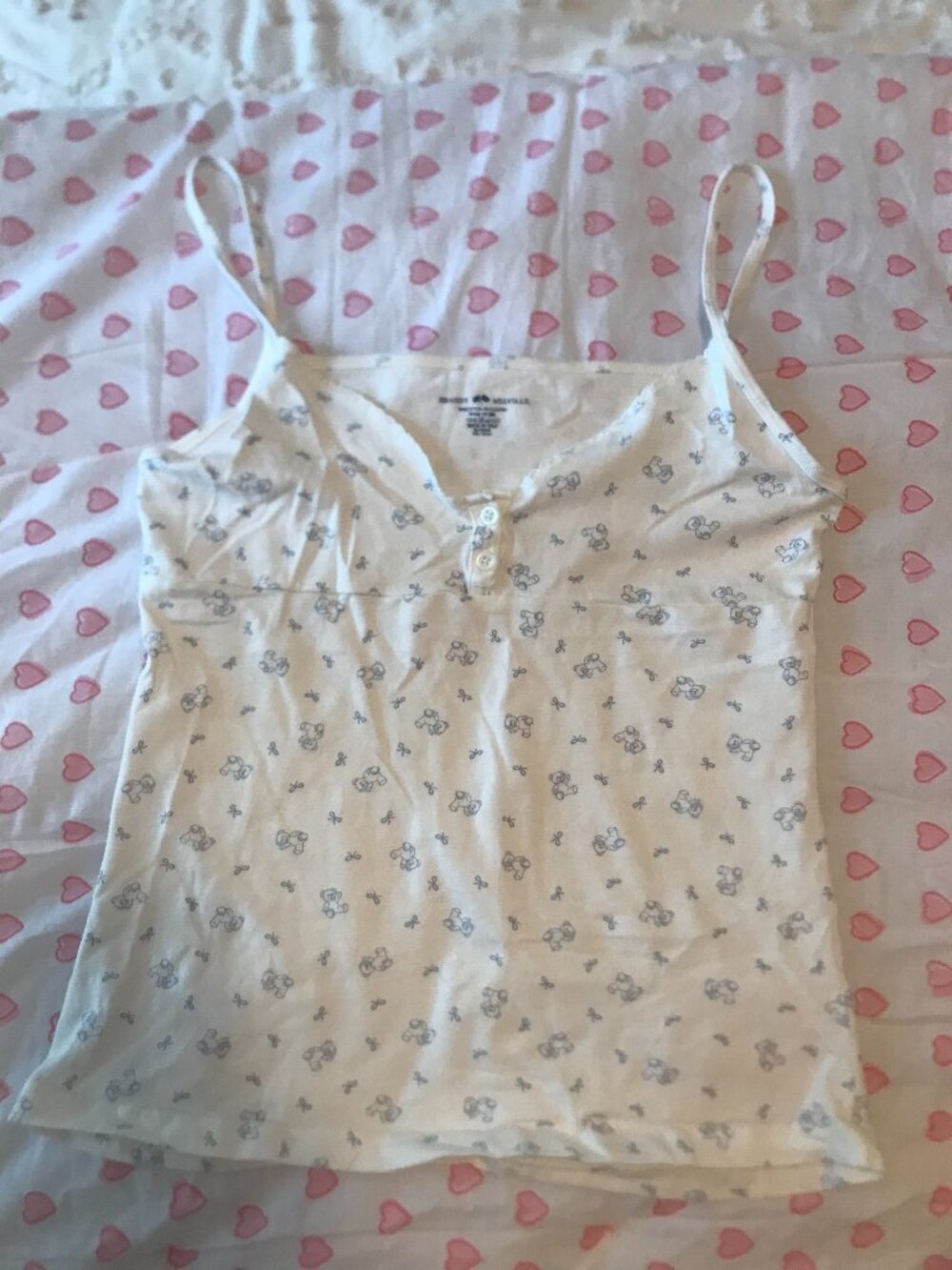 teddy bear button up tank